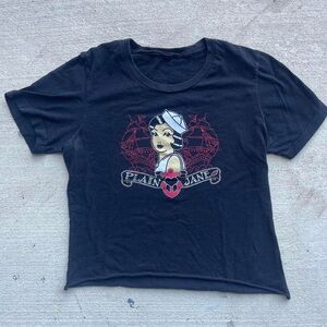 Women's Black Crop-top